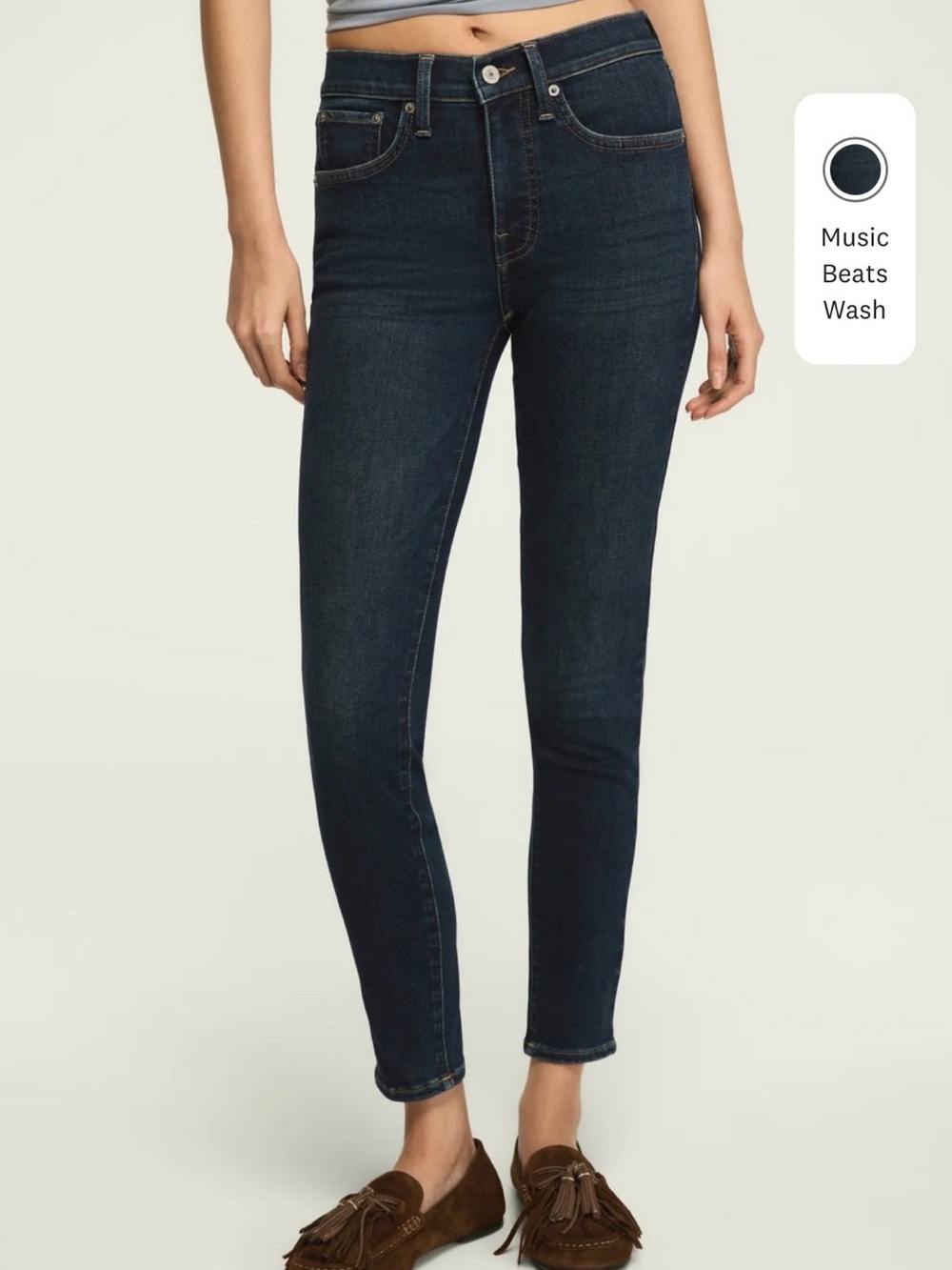 Lucky Brand Music Beats Wash Dark Indigo Skinny Jeans